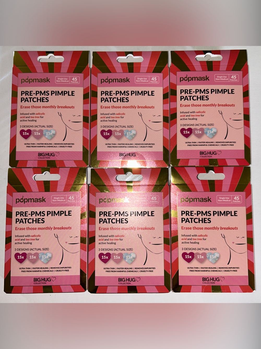 6x NIB pōpmask Pre-PMS Pimple Patches -Bundle